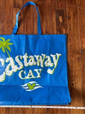 Disney Cruise Castaway Cay Blue Tote Bag XL Extra Large 23 x 19